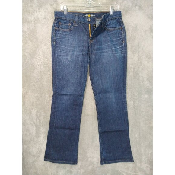 Lucky Brand Jeans Women 6/28 Blue Denim Boot Cut Sweet N Low Stretch Dark Wash - Picture 1 of 10
